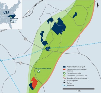 Piedmont Lithium Project Option and Purchase Agreements
