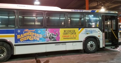 Gateway Outdoor Advertising Westchester County Bee-Line Bus King Advertisement for The Royal Hanneford Circus