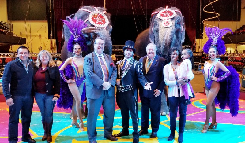 Jack Gallagher, Market Manager, Gateway Outdoor Advertising, with The Royal Hanneford Circus